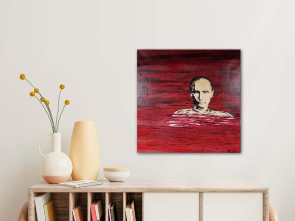 Acrylgemälde  “Putin im Blutbad”