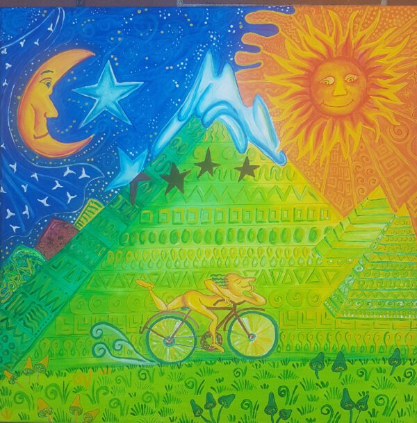 “LSD bike drive” Albert Hofmann  Auftragsbild unverkäuflich